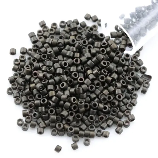 Miyuki Delica Seed Bead 11/0 Metallic Matte Camo Green {1}