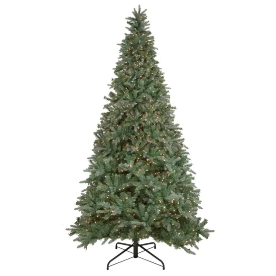 Northlight Real Touch&trade; Pre-Lit Medium Granville Fraser Fir Artificial Christmas Tree - 9' - Clear Lights Green {3}