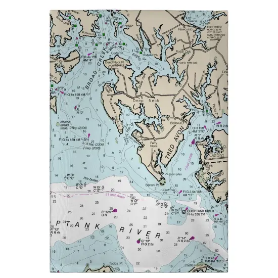 Betsy Drake Easton, MD Nautical Map Guest Towel {1}