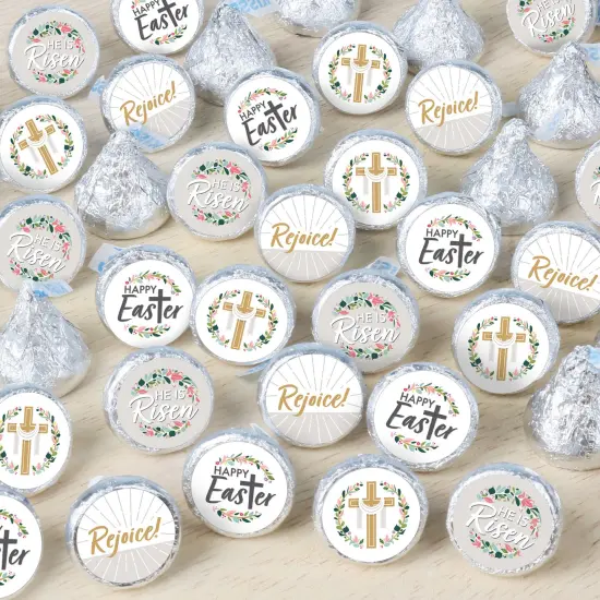 Big Dot of Happiness Religious Easter - Christian Holiday Party Small Round Candy Stickers - Party Favor Labels - 324 Count {1}