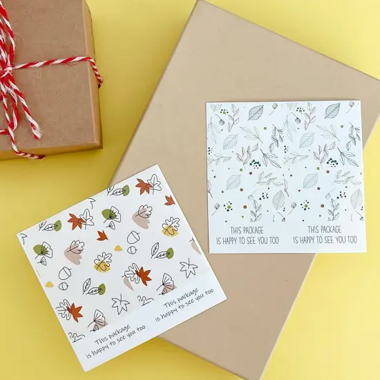 Wrapables 4" x 2" Rectangular Thank You Sealing Stickers and Labels for Packages, Boxes, Bags, Small Business, Gifts (100pcs) 100pcs, Nature {4}