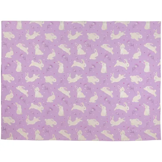 Northlight Easter Rabbit Rectangular Tablecloth - 70" - Purple {1}