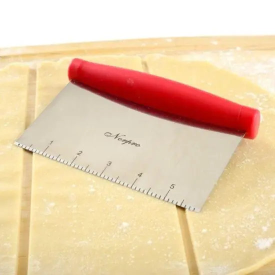 Norpro 6" Grip-EZ Handle Stainless Steel Food Chopper / Scrapper - Red {4}