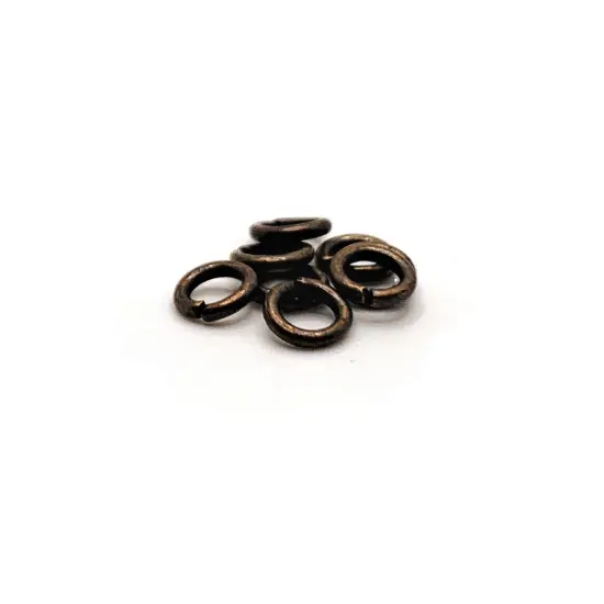 100, 500 or 1,000 Pieces: 5 mm Antiqued Copper Open Jump Rings, 18g {1}