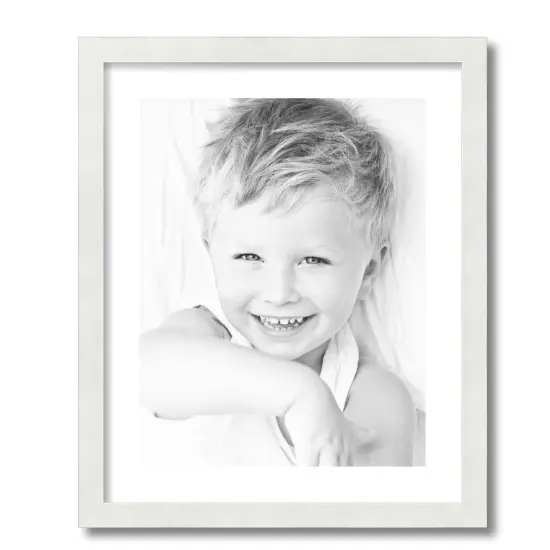 ArtToFrames 18x22" Matted Picture Frame with 14x18" Single Mat Photo Opening Framed in 1.25" White and 2" Mat (FWM-3966-18x22) {4}