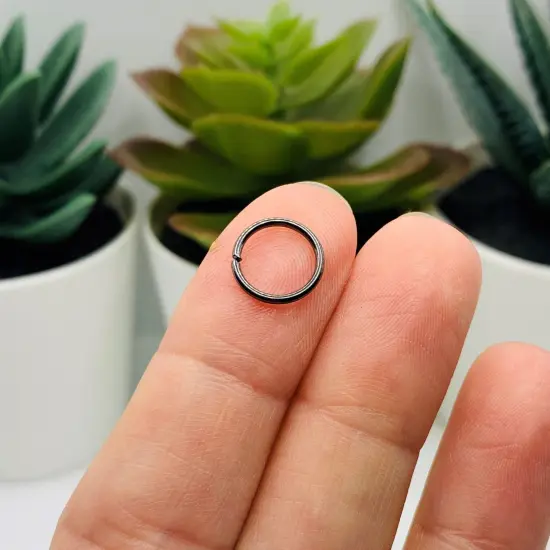 100, 500 or 1,000 Pieces: 10 mm Gunmetal Open Jump Rings, 18g {3}