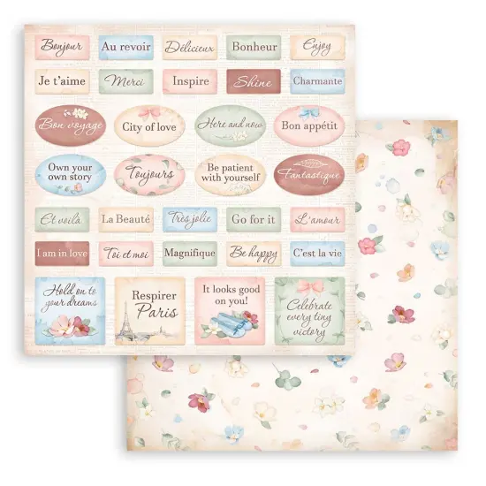 Stamperia Double-Sided Cardstock 12"X12"-Oh La La - Labels {1}