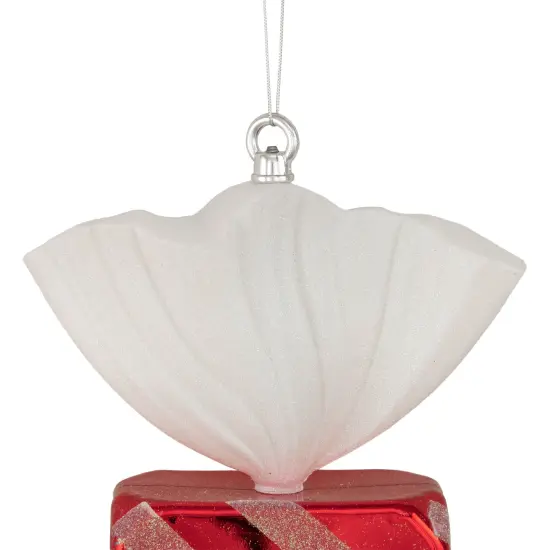 Northlight Wrapped Candy with Striped Glitter Shatterproof Commercial Christmas Ornament - 18" Red {4}