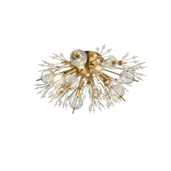 Vera 19 inch crystal starburst wall sconce in gold {5}