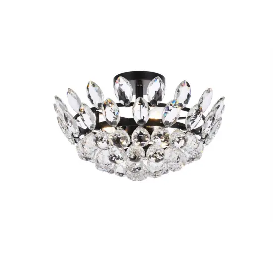 Emilia 16 inch flush mount in black {3}