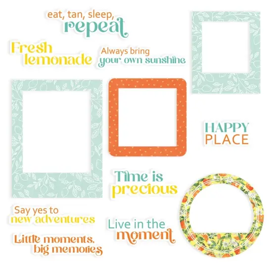 Fresh Lemonade Ephemera Cardstock Die-cuts 12/Pkg-Frames & Words {3}
