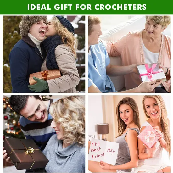 73 Pack Crochet Hooks Set, 13 PCS 2Mm(B)-10Mm(N) Ergonomic Soft Grip Crochet Handles Yarn Knitting Needles Kit with Case for Arthritic Hand, Crochet Starter Kit for Beginners and Lovers {6}