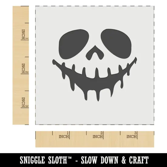 Spooky Skeleton Smile Face Halloween Wall Cookie DIY Craft Reusable Stencil {6}