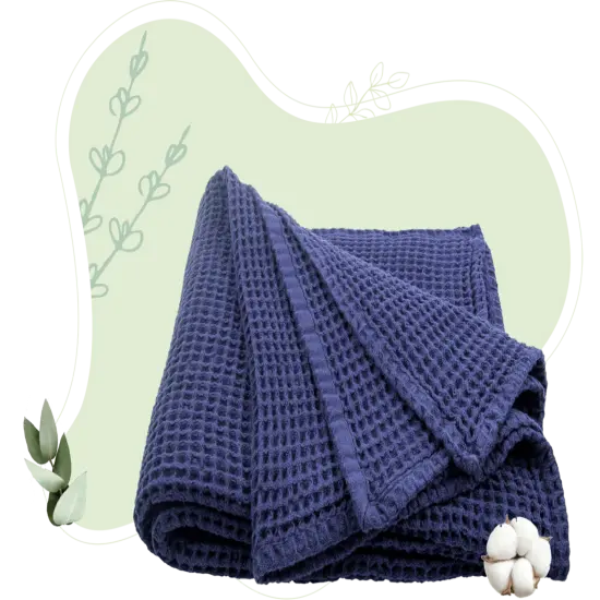 Waffle Weave Throw Ivory {6}