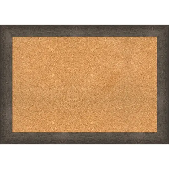 Dappled Wood Framed Corkboard, Natural Cork Dappled Light Bronze {1}