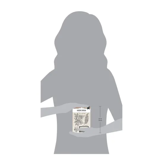 American Crafts Cedar House Clear Stamps-7/Pkg {4}