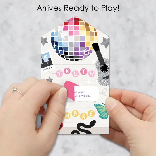 Big Dot of Happiness In My Party Era - Celebrity Concert Party Game Pickle Cards - Truth, Dare, Share Pull Tabs - Set of 12 {4}