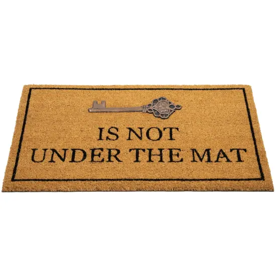 Northlight Key is Not Under the Mat Coir Outdoor Doormat 18" x 30" Brown {5}