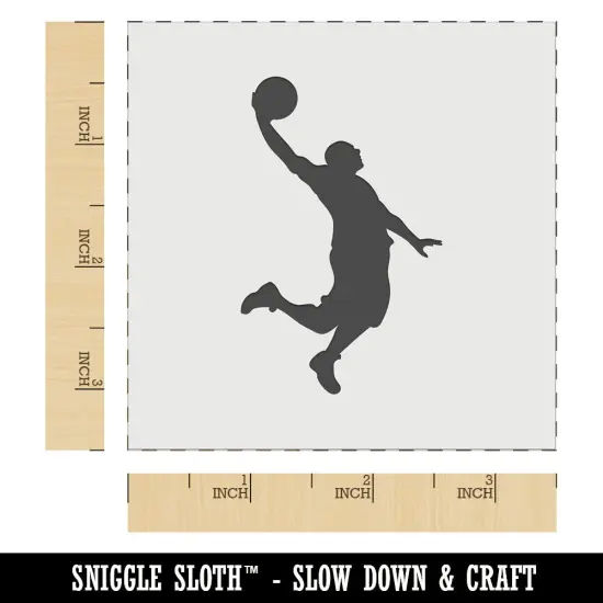 Basketball Player Slam Dunk Sports Wall Cookie DIY Craft Reusable Stencil {6}