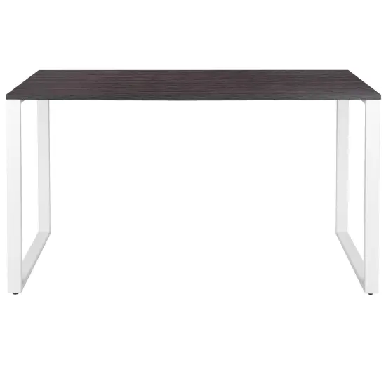 Merrick Lane Corbin 55" Computer Desk with Open Metal Frame Rustic Gray {3}