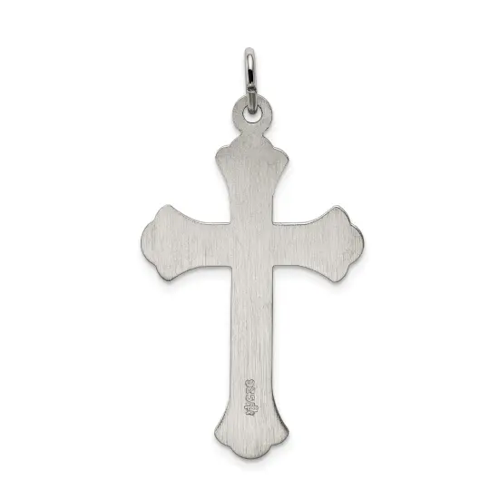 Sterling Silver INRI Crucifix Charm Jewelry Pendant 55mm x 32mm {3}