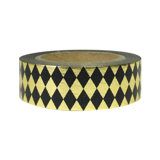 Wrapables&reg; Colorful Washi Masking Tape Black Diamonds {1}
