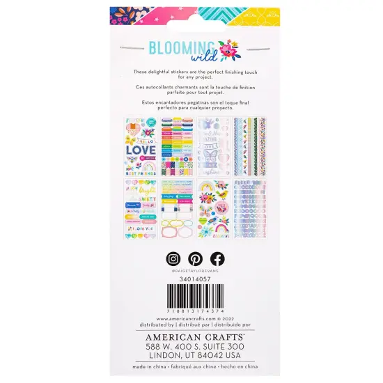 Paige Evans Blooming Wild Sticker Book-W/Holographic Foil Accents {2}