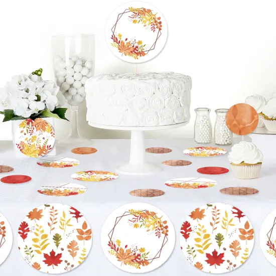 Big Dot of Happiness Fall Foliage - Autumn Leaves Party Giant Circle Confetti - Party Decorations - Large Confetti 27 Count {6}