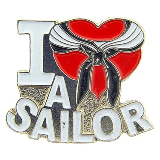 U.S. Navy I Love A Sailor Pin 1" {1}
