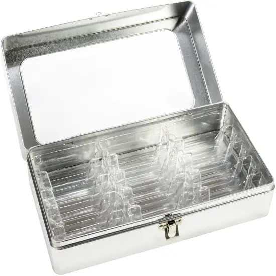 Tim Holtz Distress Ink Pad Tin-Holds 15 - 3"X3" Ink Pads {3}