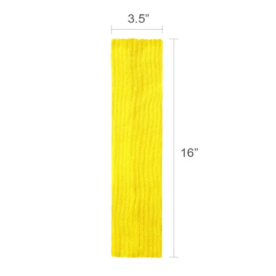 Wrapables 80's Style Neon Fluorescent Ribbed Leg Warmers Yellow {5}