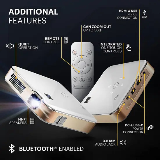 Kodak Luma 400 Portable Pico Smart Projector, 720p Projector with WiFi And Bluetooth {6}