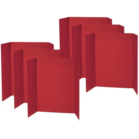 Presentation Board, Red, Single Wall, 48" x 36", Pack of 12 {1}