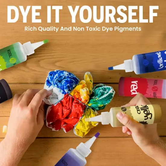 Christmas Dye Socks Kit - 3 DIY Crew Socks - Includes 3 Pairs White Socks, 3 Christmas Colors Tie Dye - Tie Dye Kits for Adults (T-Shirt) {5}