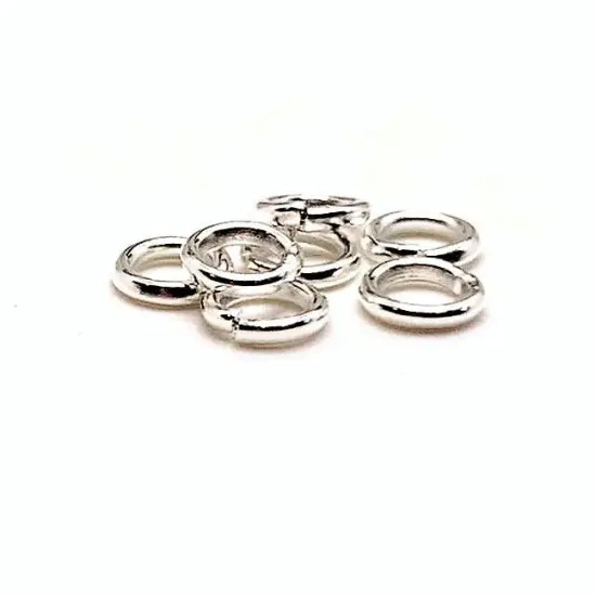 100, 500 or 1,000 Pieces: 5 mm Silver Plated Open Jump Rings, 18g {1}