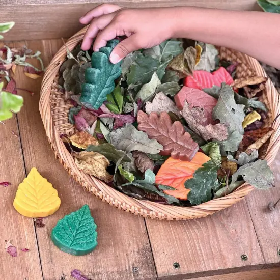 Yellow Door Sensory Play Stones: Leaves - 12 Pieces {4}