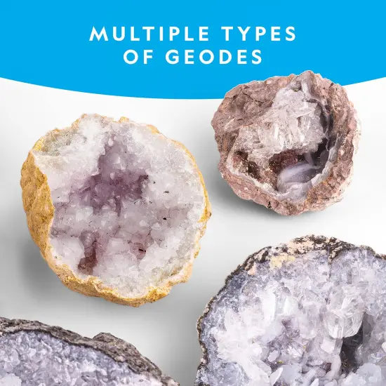 Break Open 10 Premium Geodes - Includes Goggles and Display Stands - Great STEM Science Kit, Geology Gift for Kids, Geodes Rocks Break Your Own, Toys for Boys and Girls {5}