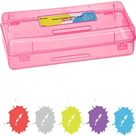 Enday Multipurpose Ruler Length Utility Box Pink {1}