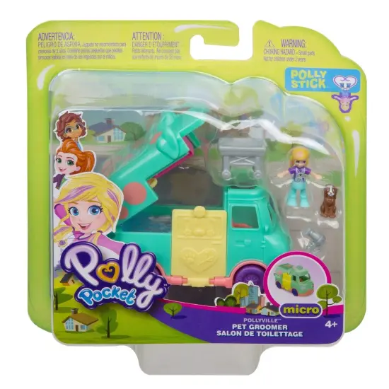 Polly Pocket Pollyville Pet Groomer Vehicle Playset {7}