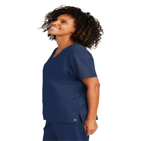 Wink&reg; Women&rsquo;s WorkFlex Mock Wrap Top - WW4760 Navy {7}