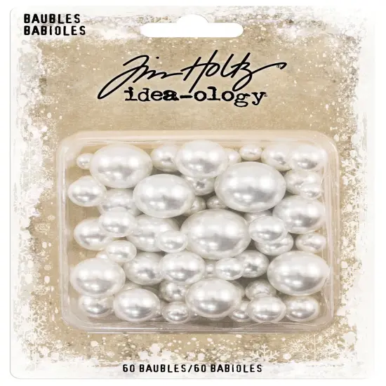 Idea-Ology Pearl Baubles .313" To .75" 60/Pkg-Undrilled Cream Pearls {1}