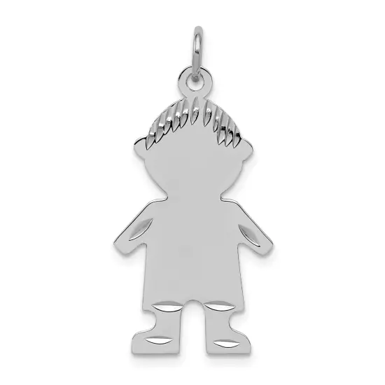 Sterling Silver Boy Charm Jewerly 32mm x 16mm {1}