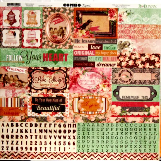 BoBunny Madeleine 12 x 12 Combo Stickers {1}