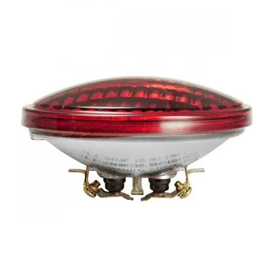 4414R - 18w 12.8v PAR36 Red Halogen - GE 24487 Replacement Bulb {1}