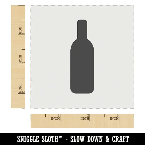 Wine Bottle Solid Wall Cookie DIY Craft Reusable Stencil {5}