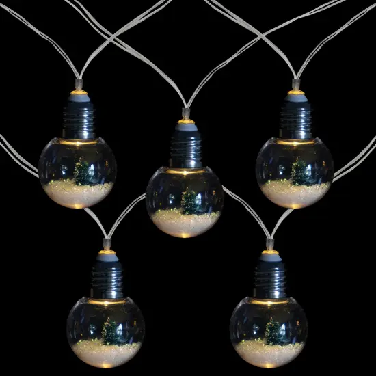 Northlight LED Christmas Trees in Bulbs Light Set - Warm White Lights- 4.25' Clear Wire - 10ct {4}