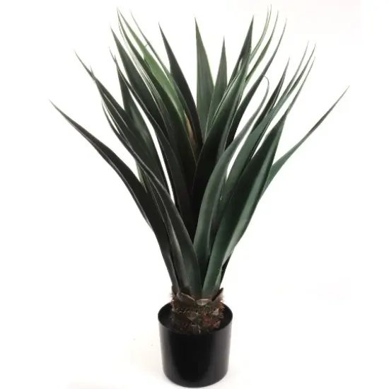 Agave Succulent Plant in Black Pot by Floral Home&reg;, Floral Home by Artificial Flowers {1}