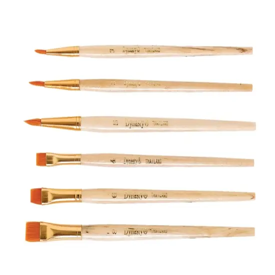 Dynasty® Taklon Paint Brush Set - Round and Flat (Pack of 144) {3}