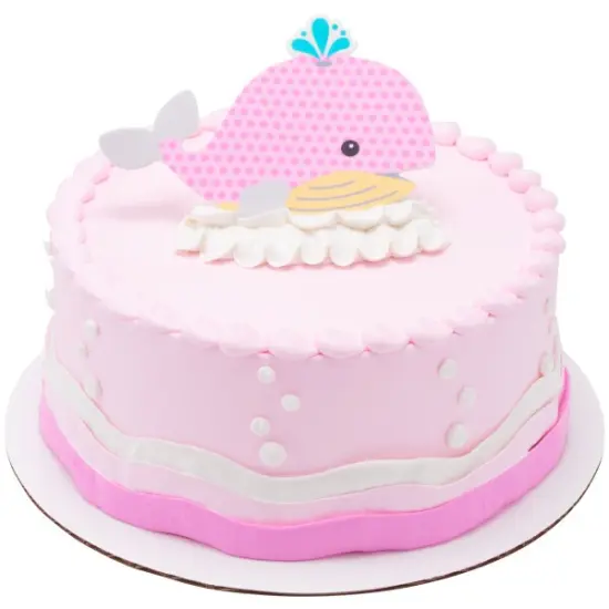 Large Pink Baby Whale Sweet D&eacute;cor&reg; Edible Decoration 1ct {2}