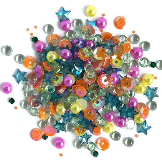 Buttons Galore Sparkletz DIY Craft Embellishments 30 Grams - 3 Packs of Rainbow {1}